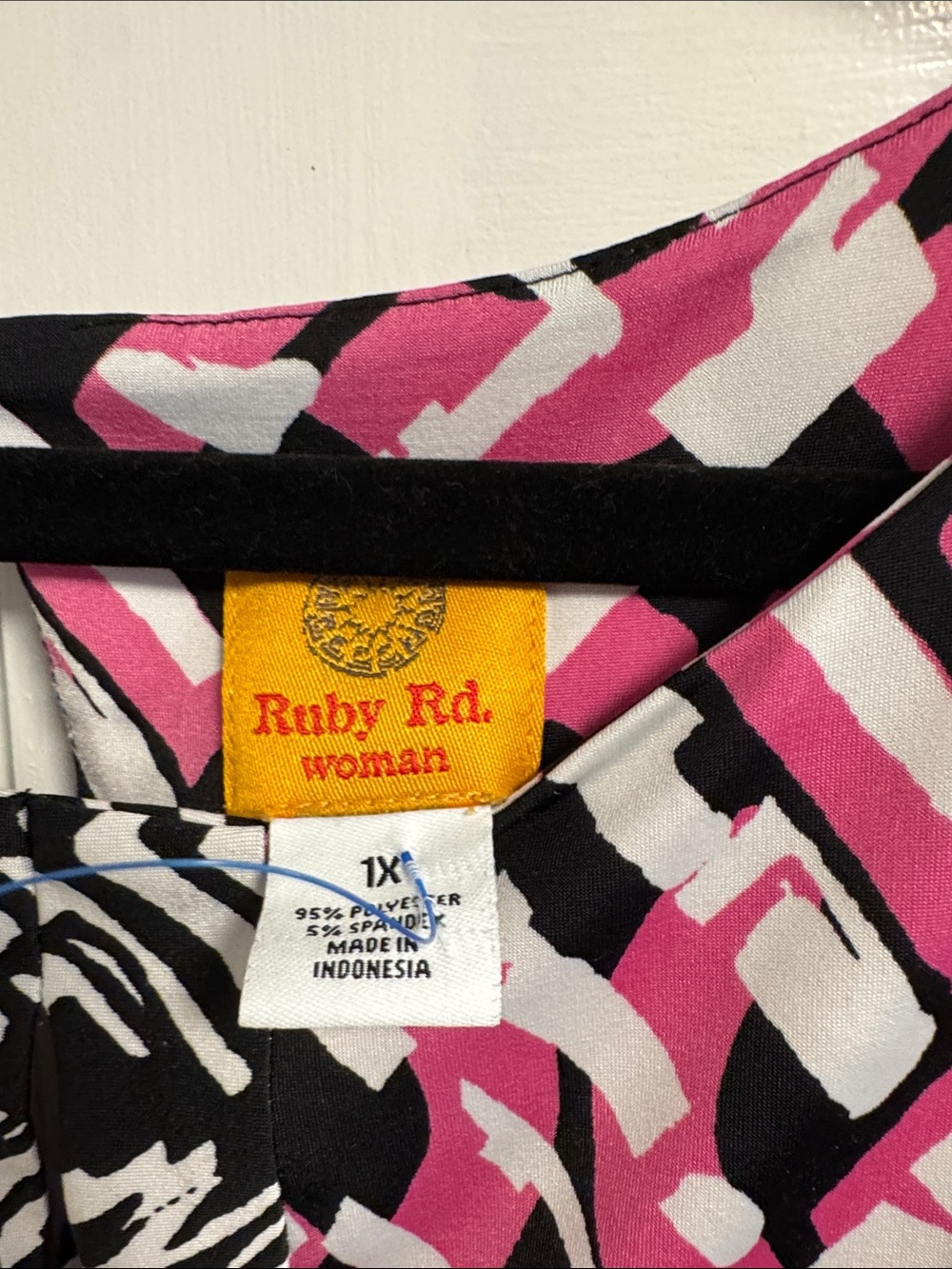 Ruby Rd. Pink Black White Geometric Maxi Dress - Picture 2 of 5